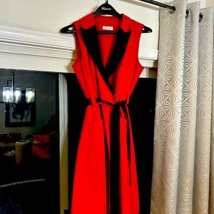 Red and black Calvin Klein dress